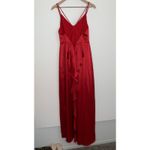 ZAC Zac Posen Noel Strappy Ruffled Gown Maxi Womens Crimson Red Size 6 Photo 3
