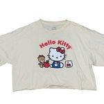 Hello Kitty  cute bear fish Apple cream cropped tshirt women’s size XL Photo 0