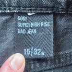 Eunina  Codi 90's Super High Rise Dad Black Distressed Stretch Jeans Sz 15/32 Photo 9