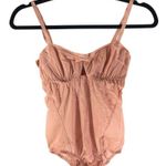 Free People We Are HAH Under The Wire Bodysuit Copper Rose Pink XS Photo 1