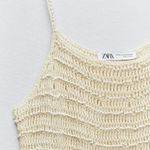 ZARA  NEW WITH TAGS crochet beaded Elegant Cream Knit Swim Cover-Up mini dress Photo 5