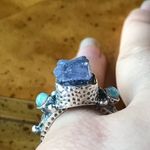 Natural Tanzanite Ethiopian Opal Sterling Silver Ring Size 5 Photo 1