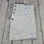 We Wore What Twill Denim Seamed Short in Classic White 26 NWT Photo 9