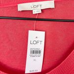 Loft NWT Linen Slouchy Tie Front Sweater Lightweight Top Pink Size XL Photo 6