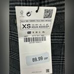 ZARA Woman NWT Double Breasted Gray Checkered Blazer Jacket Size XS Photo 3