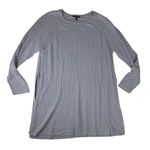 Eileen Fisher womens XL Light Purple Knit Top organic linen cotton split top Photo 0