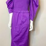 SEA NY Smocked Midi Dress size 8 Purple Ruffle Trim Tabitha cotton Photo 0
