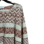 Knox Rose Sweater Womens Large Multicolor Boho Print Pullover Sweatshirt Jumper Photo 2
