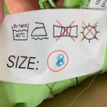 Jordan  Strapless Apple Green Satin Midi Dress 8 Bridesmaid Fit Flare Prom Hoco Photo 10