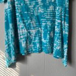 Jones New York Top Womens 1X Tie Dye Shark Bite Hem Stretch Cotton Breathable Photo 7