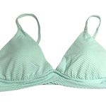 Aerie Bikini Top Triangle Textured Swiss Dot Removable Cups Light Blue XL Photo 0