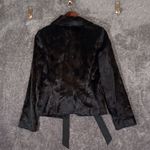 Club Monaco Faux Fur Womens Jacket Black Old Money Office Womens SP Photo 3