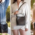 AOTA Black Vegan Leather Hobo Bag Photo 3