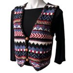 Liz Claiborne LizSport Vintage 90’s Cotton Western Style Vest, Sz S Photo 3