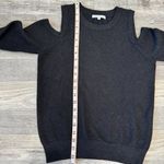 Rebecca Minkoff metallic thread long sleeve cold shoulder sweater small J37 Photo 4
