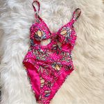 Tabitha Brown x Target Pink Floral One Piece Cutout Swimsuit Swim Suit XXS new Photo 0