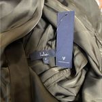 Lulus Classic Elegance Olive Satin Sleeveless Mock Neck Maxi Dress Green Size M Photo 7