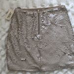 Matt beige sequin mini skirt Photo 3