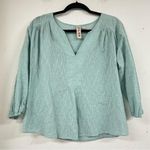 Anthropologie Dolan  Teal Blue Boho Pullover Blouse Shirt Top Womens S Beachy Photo 0