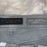 Aeropostale  High Waisted Shorty Distressed Shorts Green Photo 2