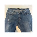 Nanette Lepore  Denim‎ Crop Cuffed Skinny Jeans Size 10 Distressed Medium Wash Photo 2