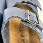 Birkenstock  Gizeh Navy Blue Leather Ankle Strap Sandals Size 37 US 7 Photo 4