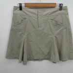 Athleta  Women Tan All Terrain Mini Skirt Size 8 Academia Pickleball Golf Preppy Photo 0