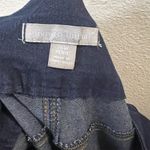 Woman Within  26W Petite Blue Straight Leg Pull On Stretch Denim Jeans Dark Wash Photo 9