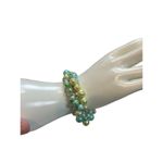 Blue pearl cluster yellow silver bracelet Silver Photo 2