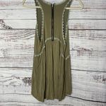 POL  Racerback Tank Top Olive Green Crochet Sleeve Boho Sm Photo 2