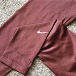 Nike Metallic Leggings Womens Size M Burgundy Dri-FIT Athletic Tights Photo 2