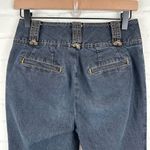 Bisou Bisou  Michele Bohbot Flare Blue Jeans Contrast Stitching Size 4 Y2K Photo 3