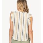 Lilla P Woven Stripe Ruffle Sleeve Tank Photo 3