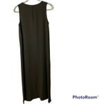 Eileen Fisher  Size S Dress Maxi Crepe Sleeveless Sheath Keyhole Capsule Earthy Photo 4
