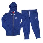 Nike Blue Full Zip Hoodie Jacket Sz Small & Joggers Sz. M Womens Tracksuit Set Photo 0
