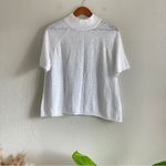 Eileen Fisher Organic Cotton Linen Slub Funnel Neck Top Size S Photo 3