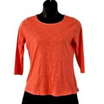NWOT Belle by Kim Gravel Women’s Coral Orange 3/4 Sleeve Top – Size Small Photo 1