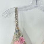 Mac Duggal  9141 Floral Embroidered Sleeveless Beige Multicolor Gown, Size 10 Photo 6