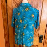 Vintage 90s California Crush Bright Floral Top Blue Size M Photo 9