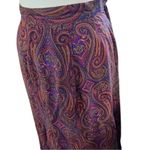Burgundy‎ Skirt 90s Y2K DARK Academia Midi Skirt Dark Paisley Library Poet Purple Photo 14