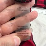 Soft Surroundings Red Black Buffalo Plaid Faux Leather Pocket Detail Button Up T Photo 7