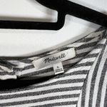 Madewell Dress Small Stripe Play Button Back Tee Linen Blend Coastal Beach Photo 3