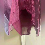 Soft Surroundings  heather mauve raw hem‎ crewneck pullover sweatshirt. Medium Photo 4