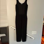 Trina Turk Black Jumpsuit Zipper Front Sporty Classic Tank Preppy Minimalist Photo 3