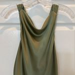 Reformation NWT Casette Silk Dress in Artichoke Size 12 Photo 5