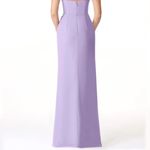 Azazie  Leo Bridesmaid Dress Size 8 NWT #18 Lilac Mermaid V-Neck Pleated Chiffon Photo 4