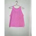 525 America  Purple 100% Cotton Halter Neckline Knit Sweater Tank Top Size XL Photo 2