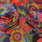 Sugar Lips  Silky Blouse Long Balloon Sleeve Twist Collar Keyhole Opening Bold XS Photo 1