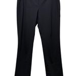 Theory  Pants Sz 2 Black Wool Blend Office Career Minimalist Straight Leg Trouser Photo 0