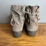 Fly London YEBI Ankle Wedge Heel Booties Size 39 (8 - 8.5 US) Tan Suede Back Tie Photo 5